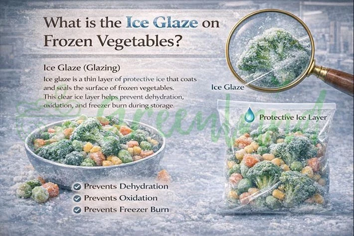 What is the ice glaze on frozen vegetables and how buyers should define net weight What is the ice glaze on frozen vegetables and how buyers should define net weight